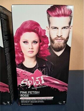 1 Box Splat Pink Fetish Hair Color Kit Semi-Permanent, Vegan, Cruelty-Free